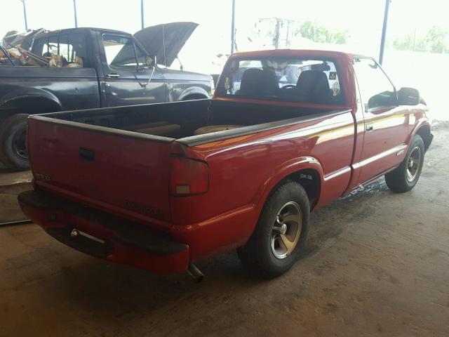 1GCCS1442WK227536 - 1998 CHEVROLET S TRUCK S1 RED photo 4