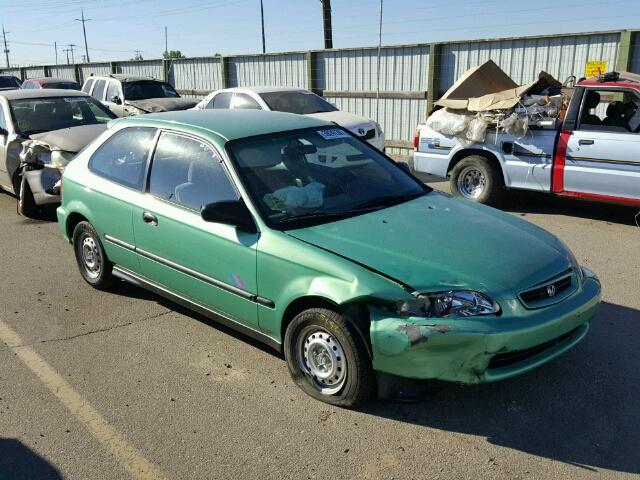 2HGEJ6340TH100542 - 1996 HONDA CIVIC DX GREEN photo 1