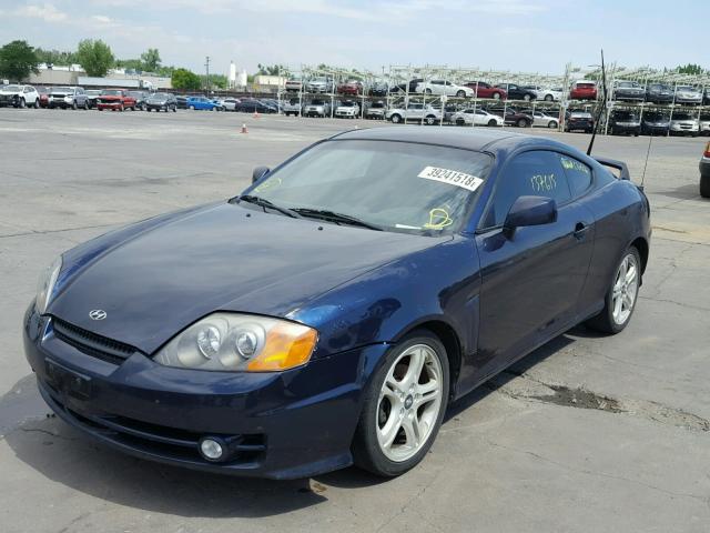 KMHHN65F54U114980 - 2004 HYUNDAI TIBURON GT BLUE photo 2