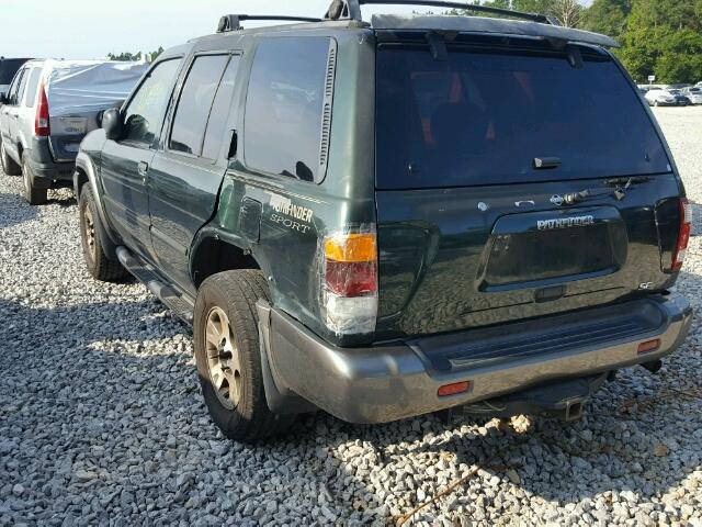 JN8DR09X71W575349 - 2001 NISSAN PATHFINDER GREEN photo 3