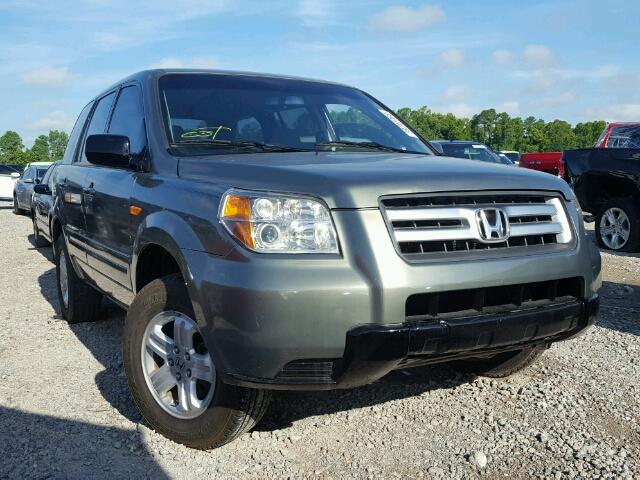 5FNYF28177B046799 - 2007 HONDA PILOT LX GREEN photo 1