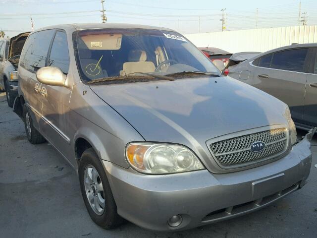 KNDUP131746575075 - 2004 KIA SEDONA EX BEIGE photo 1