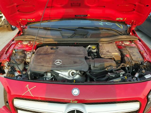 WDCTG4EB9FJ127448 - 2015 MERCEDES-BENZ GLA RED photo 7