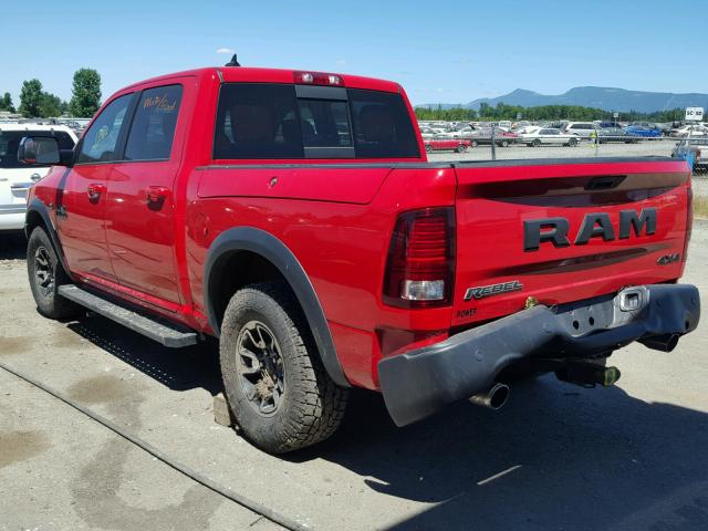 1C6RR7YT9HS534741 - 2017 RAM 1500 REBEL წითელი ფოტო 3