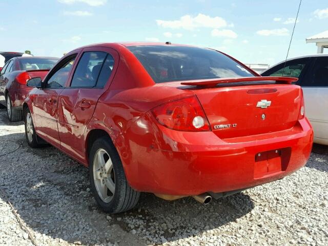 1G1AL55F077307457 - 2007 CHEVROLET COBALT RED photo 3