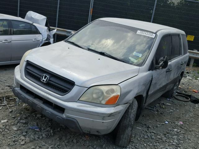 2HKYF18124H596127 - 2004 HONDA PILOT LX GRAY photo 2