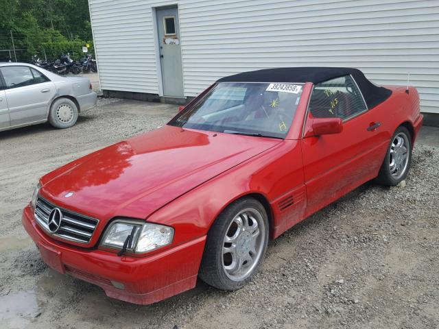 WDBFA66E2MF026095 - 1991 MERCEDES-BENZ 500 SL RED photo 2