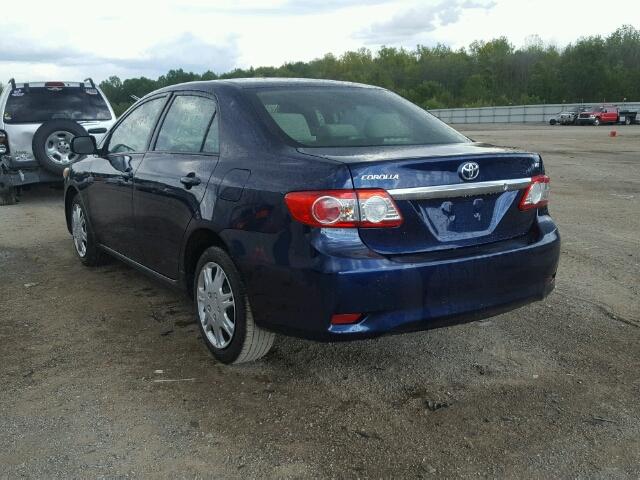 2T1BU4EE1CC876272 - 2012 TOYOTA COROLLA BA BLUE photo 3