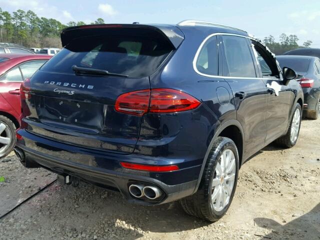 WP1AB2A2XGLA94311 - 2016 PORSCHE CAYENNE S BLUE photo 4