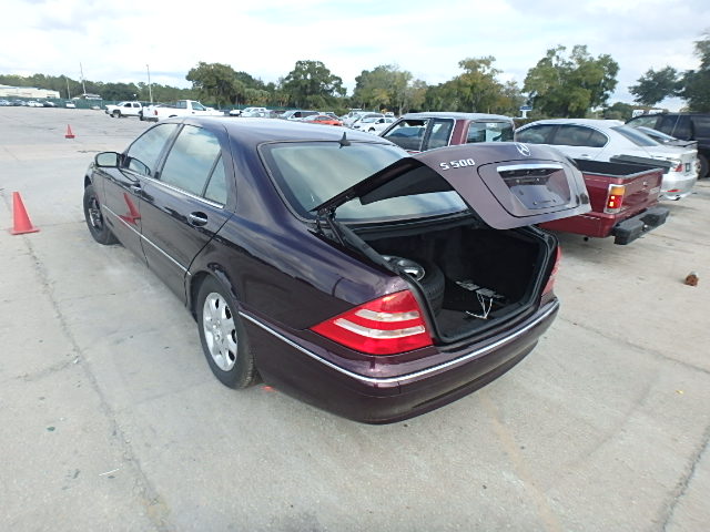 WDBNG75J0YA034052 - 2000 MERCEDES-BENZ S 500 PURPLE photo 3