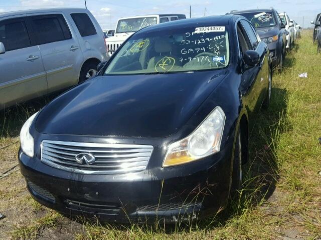 JNKBV61E88M220500 - 2008 INFINITI G35 BLACK photo 2