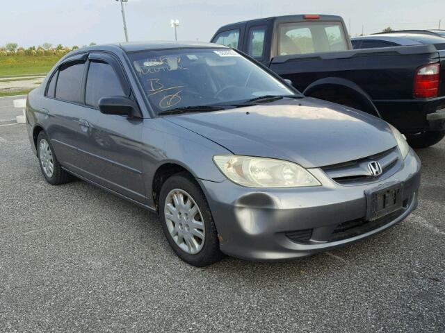 2HGES16584H609817 - 2004 HONDA CIVIC GRAY photo 1