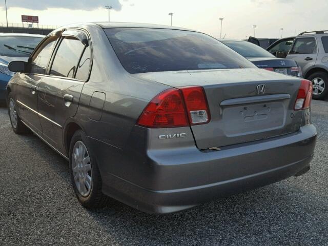 2HGES16584H609817 - 2004 HONDA CIVIC GRAY photo 3