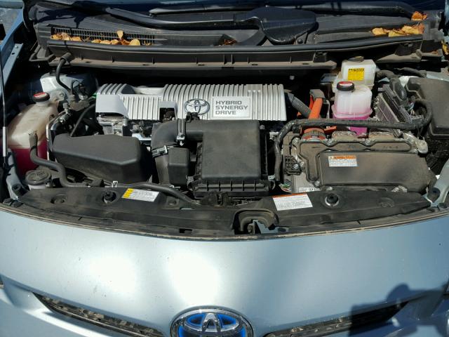 JTDKN3DU1F1988305 - 2015 TOYOTA PRIUS TEAL photo 7