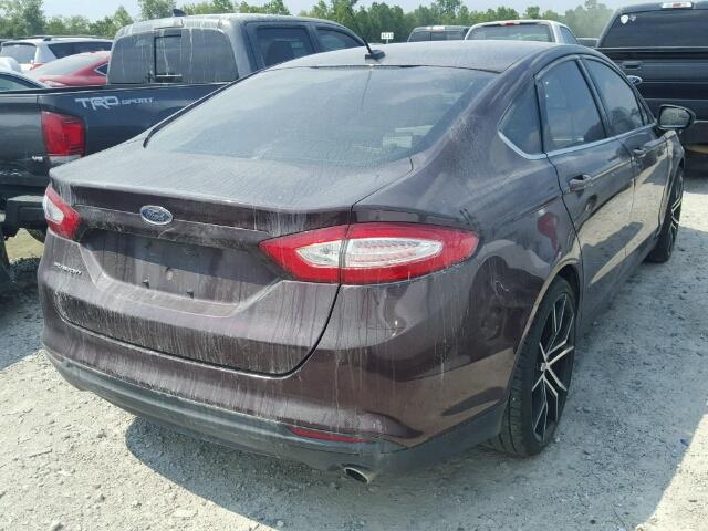 3FA6P0G76DR214902 - 2013 FORD FUSION S BURGUNDY photo 4