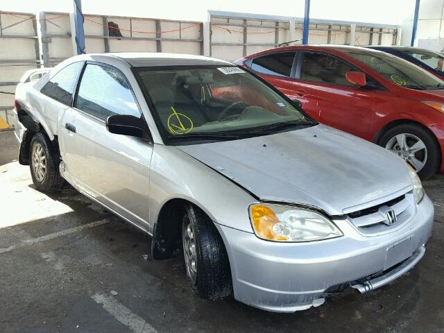 1HGEM22771L041503 - 2001 HONDA CIVIC HX SILVER photo 1