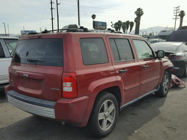 1J8FF48W77D415921 - 2007 JEEP PATRIOT LI RED photo 4