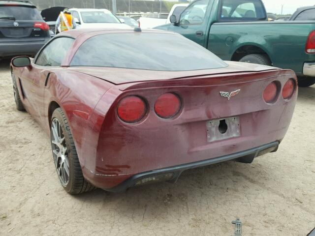 1G1YY24U455132721 - 2005 CHEVROLET CORVETTE MAROON photo 3