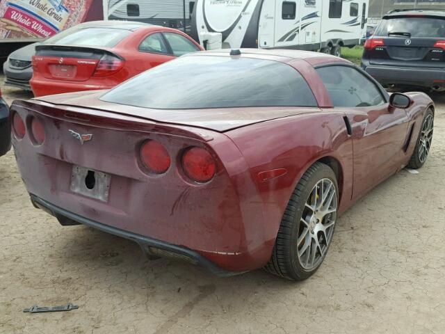 1G1YY24U455132721 - 2005 CHEVROLET CORVETTE MAROON photo 4