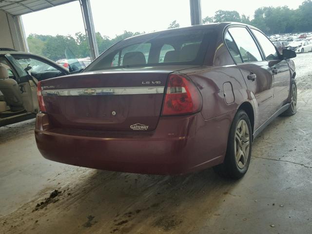 1G1ZS51806F245396 - 2006 CHEVROLET MALIBU LS MAROON photo 4