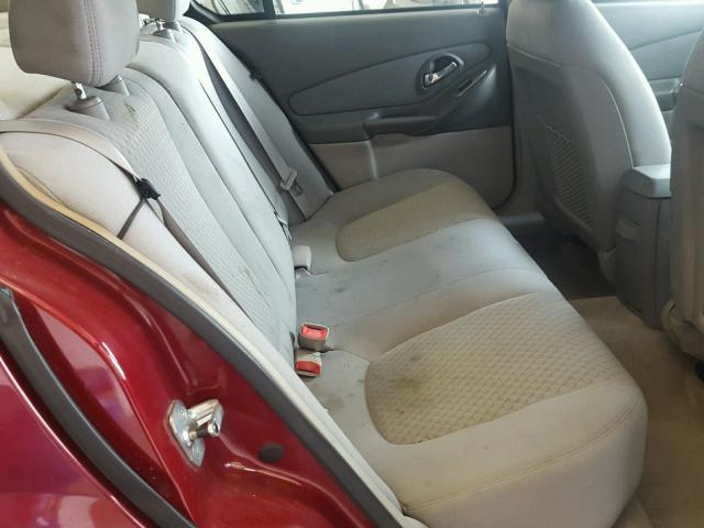 1G1ZS51806F245396 - 2006 CHEVROLET MALIBU LS MAROON photo 6