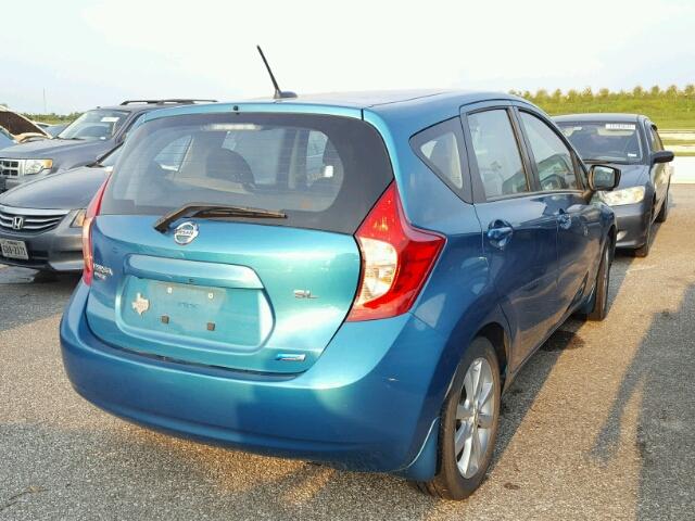 3N1CE2CP5FL436120 - 2015 NISSAN VERSA NOTE BLUE photo 4