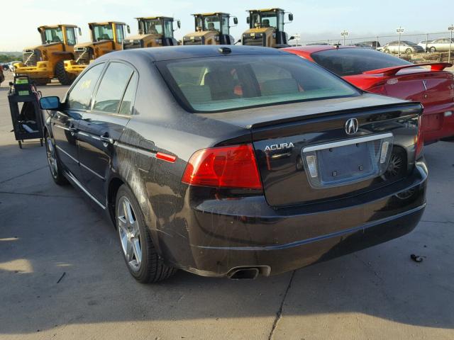 19UUA66205A018611 - 2005 ACURA TL BLACK photo 3