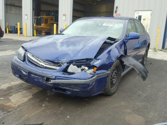 2G1WF52E259311627 - 2005 CHEVROLET IMPALA BLUE photo 2