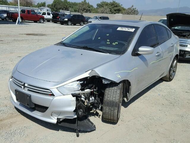 1C3CDFBA9DD336307 - 2013 DODGE DART SXT SILVER photo 2