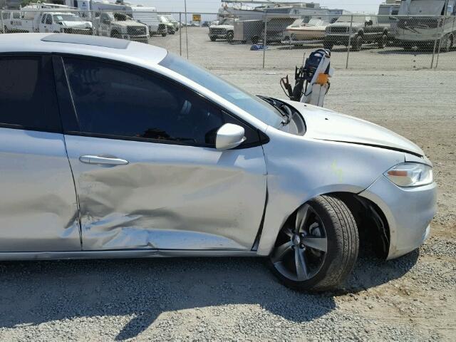 1C3CDFBA9DD336307 - 2013 DODGE DART SXT SILVER photo 9