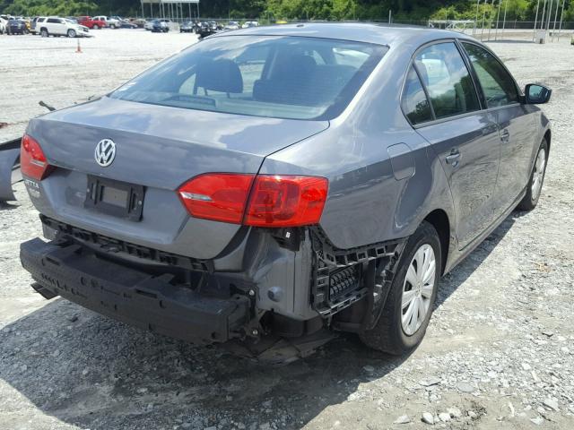 3VW2K7AJ3EM326315 - 2014 VOLKSWAGEN JETTA BASE Մոխրագույն լուսանկար 4