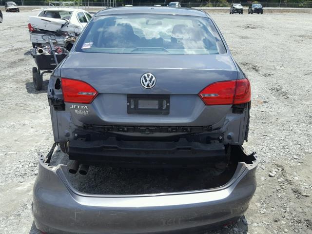 3VW2K7AJ3EM326315 - 2014 VOLKSWAGEN JETTA BASE GRAY photo 9