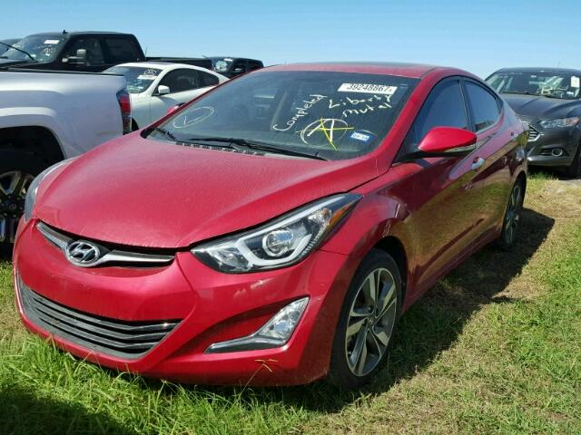 KMHDH4AE3EU161613 - 2014 HYUNDAI ELANTRA SE RED photo 2