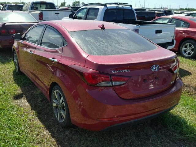 KMHDH4AE3EU161613 - 2014 HYUNDAI ELANTRA SE RED photo 3