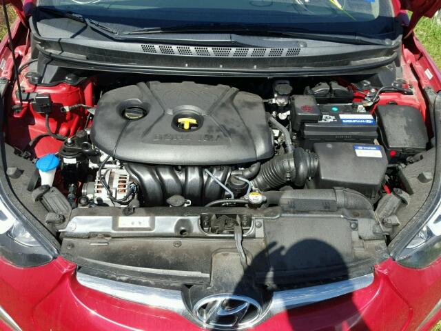 KMHDH4AE3EU161613 - 2014 HYUNDAI ELANTRA SE RED photo 7