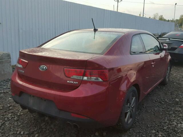 KNAFU6A29A5112007 - 2010 KIA FORTE EX RED photo 4