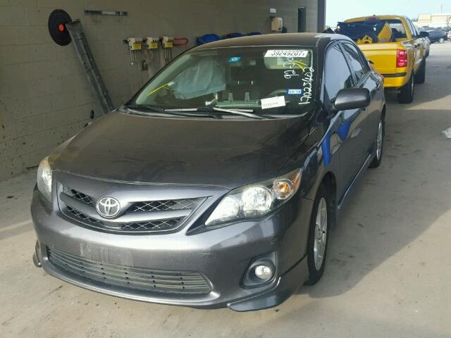 5YFBU4EE7DP161661 - 2013 TOYOTA COROLLA BA GRAY photo 2