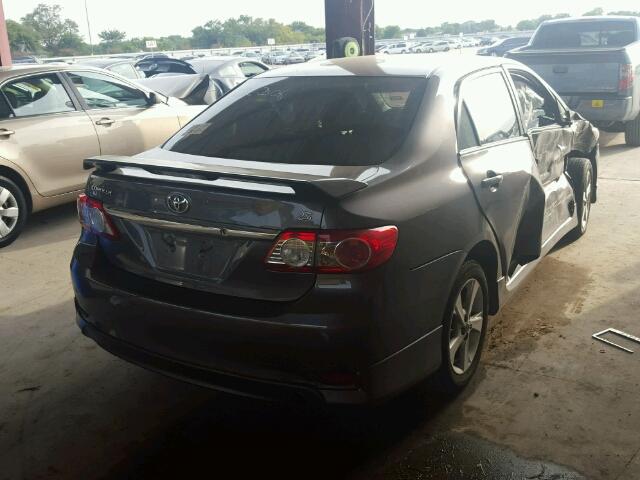 5YFBU4EE7DP161661 - 2013 TOYOTA COROLLA BA GRAY photo 4