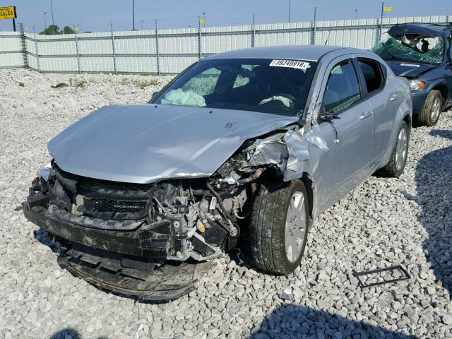 1B3BD4FB5BN540397 - 2011 DODGE AVENGER EX SILVER photo 2