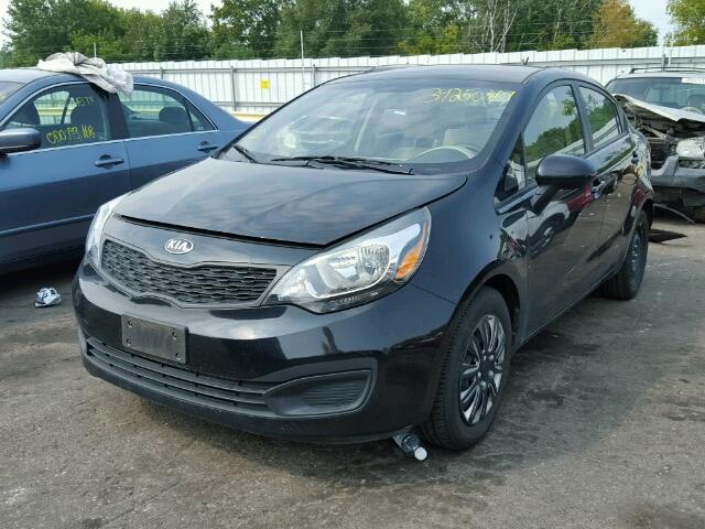 KNADM4A34D6154359 - 2013 KIA RIO LX BLACK photo 2