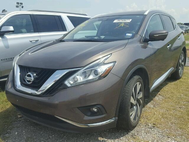 5N1AZ2MG4FN222710 - 2015 NISSAN MURANO S BROWN photo 2