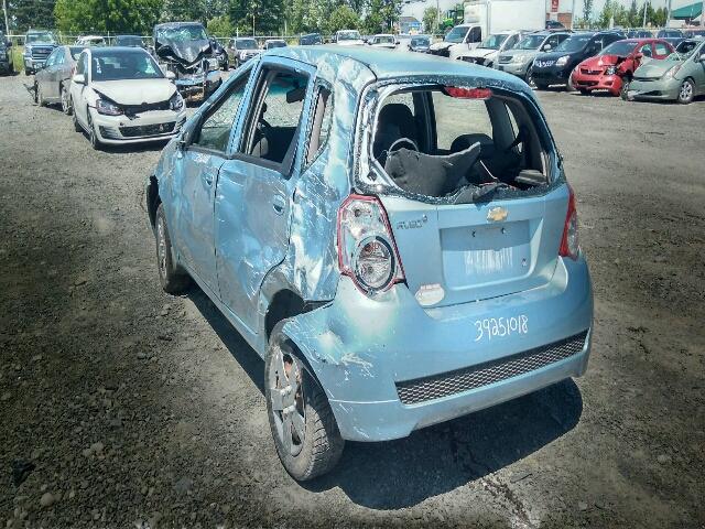 3G1TB6DG6BL143941 - 2011 CHEVROLET AVEO LS BLUE photo 3