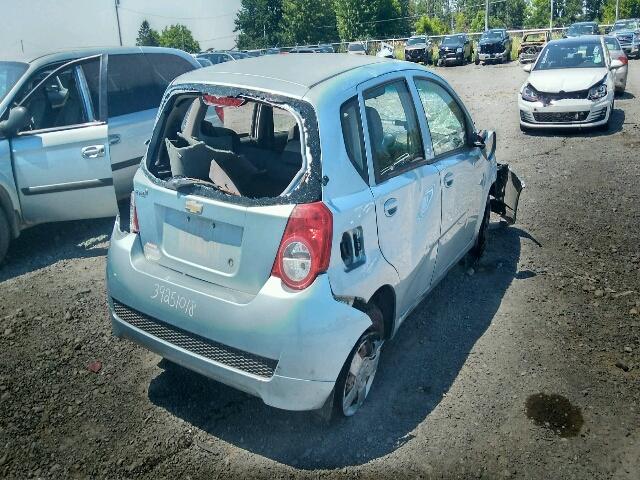 3G1TB6DG6BL143941 - 2011 CHEVROLET AVEO LS BLUE photo 4