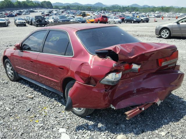 1HGCG56702A149548 - 2002 HONDA ACCORD SE BURGUNDY photo 3