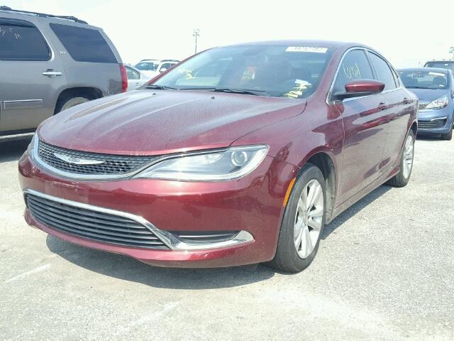 1C3CCCAB5FN567097 - 2015 CHRYSLER 200 LIMITE BURGUNDY photo 2