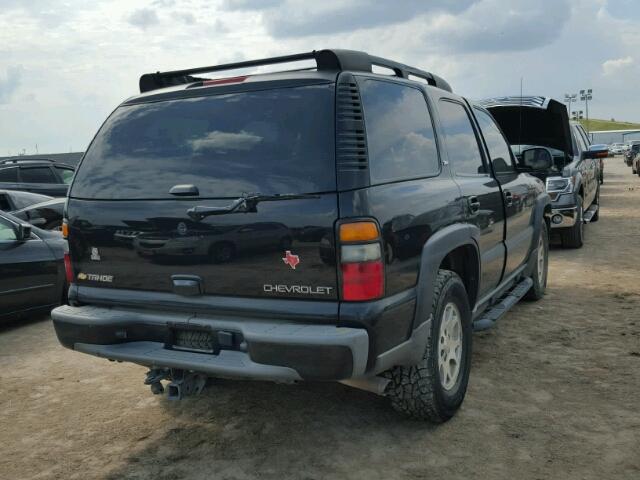 1GNEC13T55R250207 - 2005 CHEVROLET TAHOE BLACK photo 4