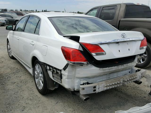 4T1BK3DB8BU392765 - 2011 TOYOTA AVALON BAS WHITE photo 3