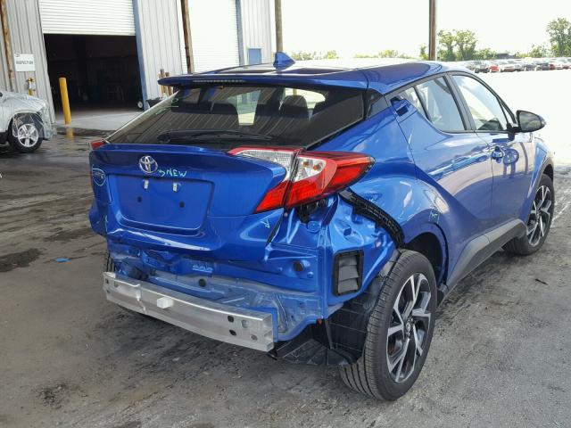 NMTKHMBXXJR035869 - 2018 TOYOTA C-HR XLE BLUE photo 4