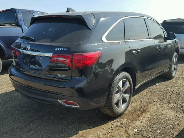 5FRYD4H28FB025127 - 2015 ACURA MDX BLACK photo 4