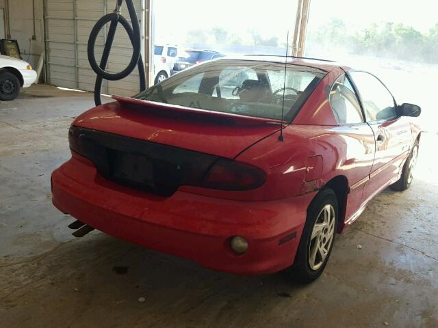 1G2JB124XY7239244 - 2000 PONTIAC SUNFIRE SE RED photo 4